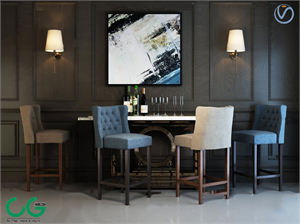 American Marble Bar Bar Chair Free 3d Model